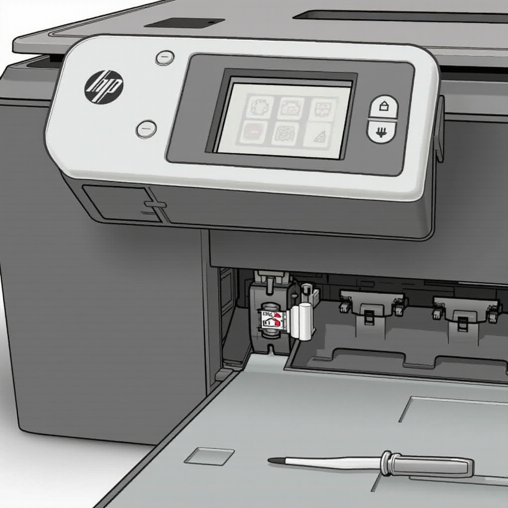 verstopte inktcartridge hp printer