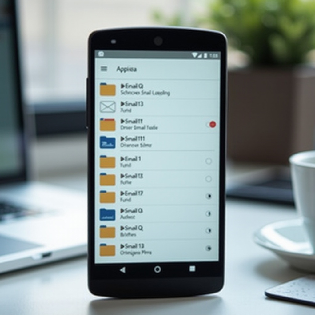 warum E-Mail-Unterordner auf dem Android-Telefon nicht an ihrem Platz bleiben