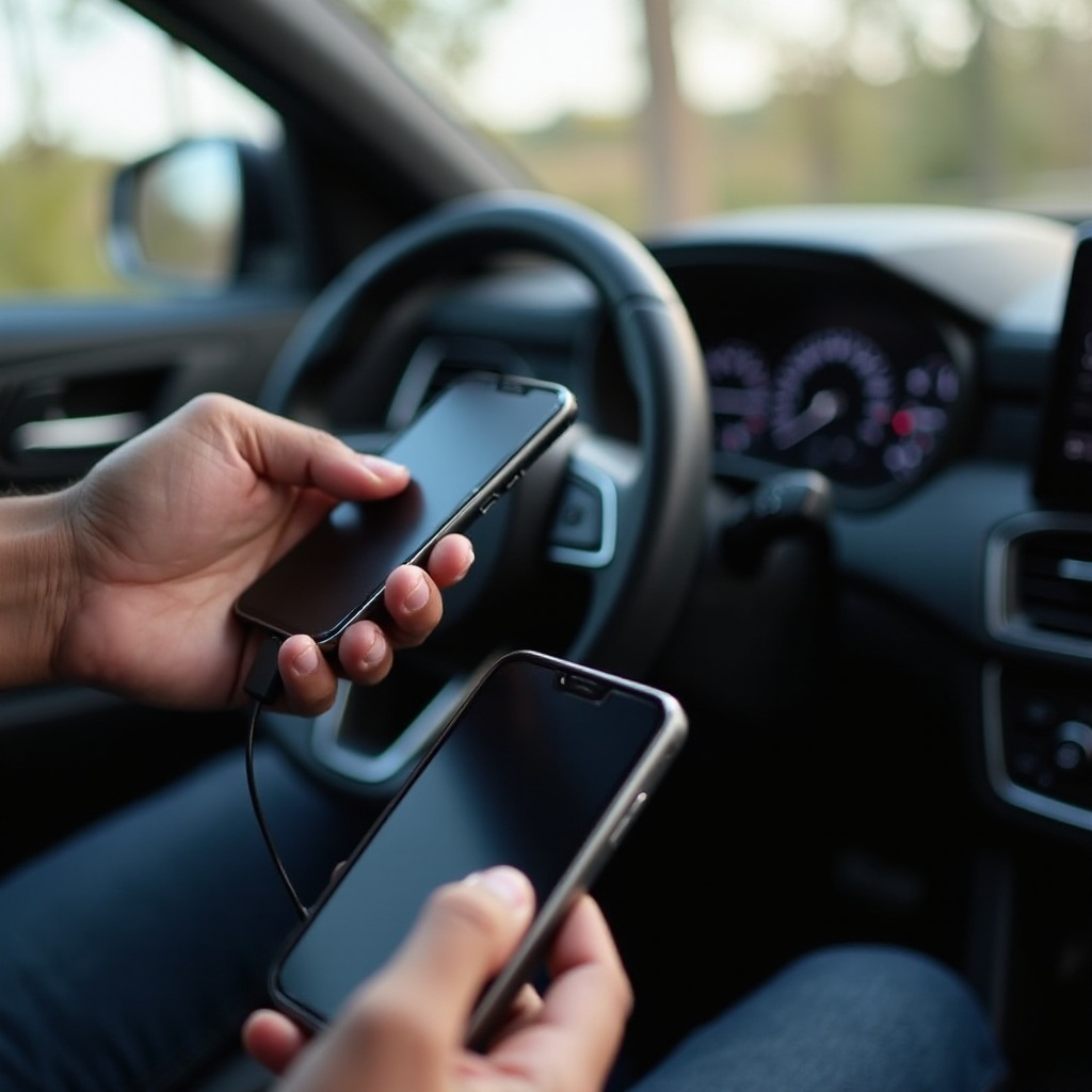 how to connect vehicle to phone with cable