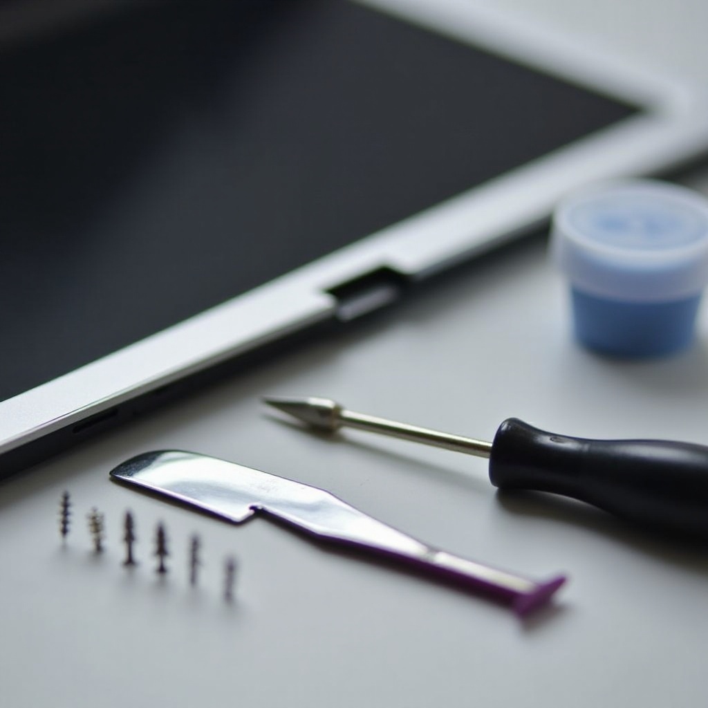 schermo di laptop allentato