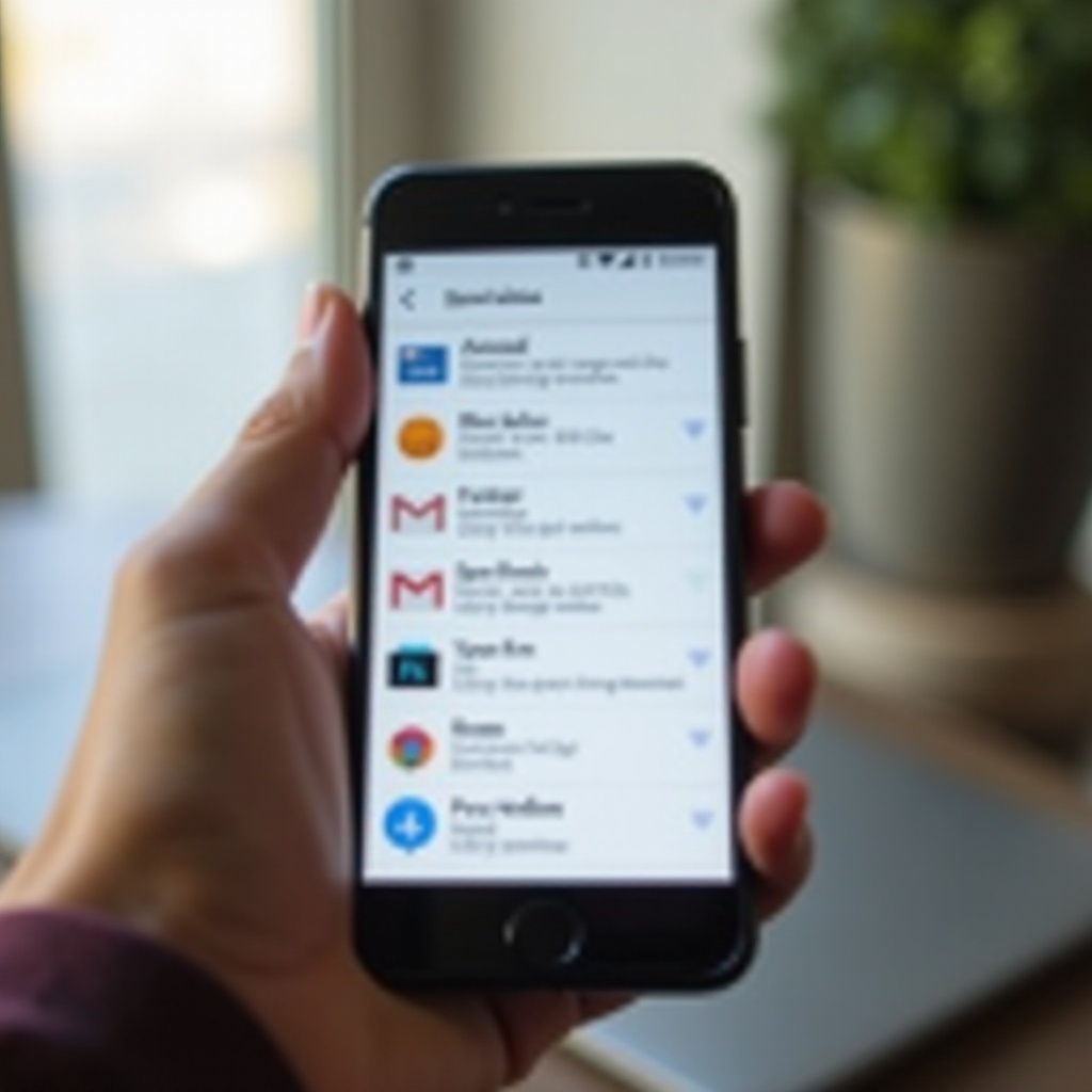 por que as subpastas de e-mail não permanecem no lugar no telefone Android